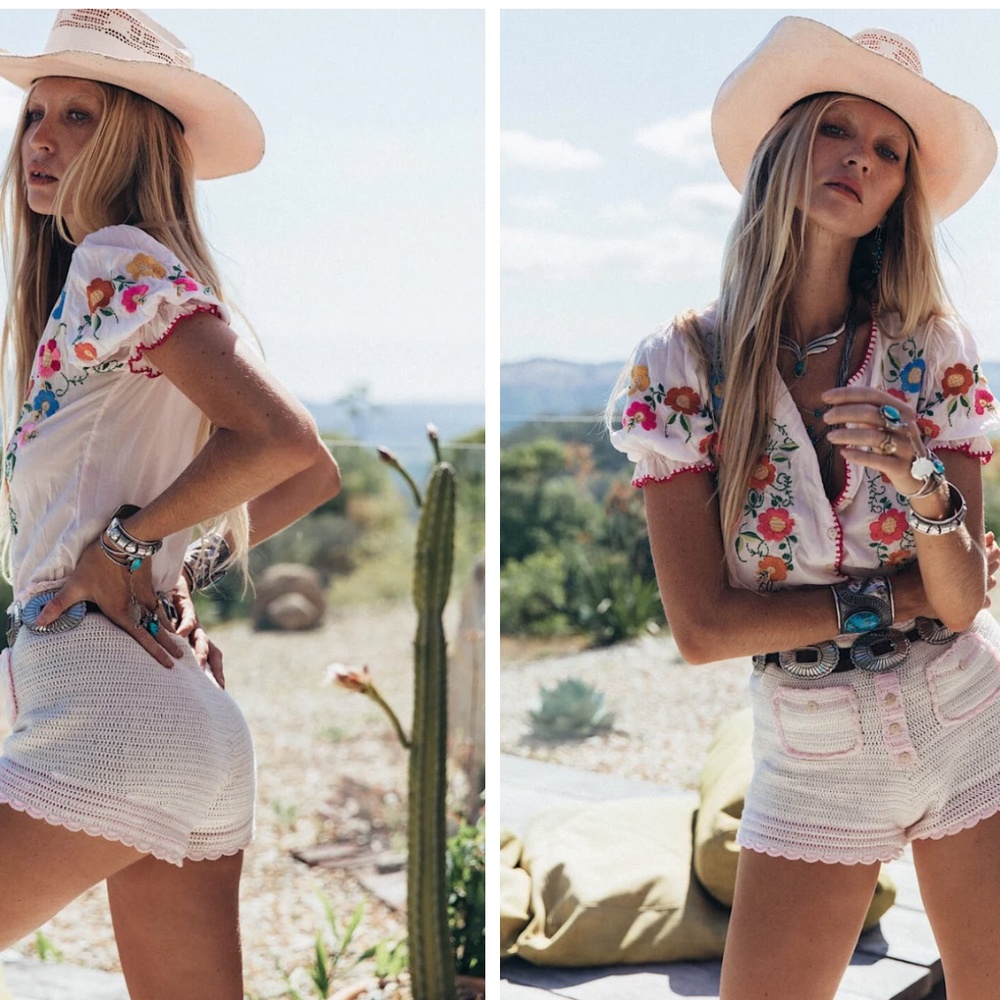 Long Hot Summer Crochet Shorts